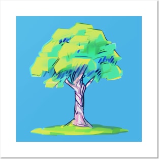 Save the Earth Digital Tree Sketch (MD23ERD009) Posters and Art